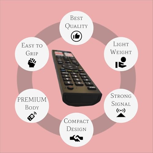 Image of ALERHA Compatible with Hisense Smart Tv Remote Without Voice - Hot Keys Netflix Prime Video YouTube Music Google Play Apps and YouTube Use for LCD LED OLED QLED UHD 4K Android TVs