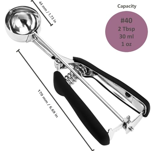 Oshlant #40/44MM Ice Cream Scoop, 18/8 Stainless Steel Cookie Scoop thumb #4