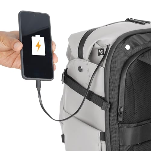 Image of VANGUARD VEO Lite B25L Camera & Everyday Backpack (Cream) - Fits Full-Frame Camera with 70-200mm Attached + 3-4 Lenses, 16 inch Laptop Storage, 3-Way Access, Convertible Daypack Design