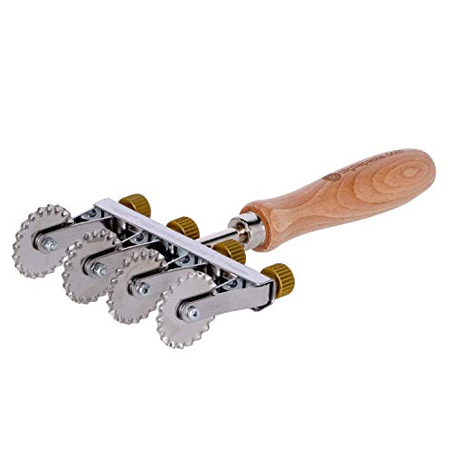Cutting Wheel for Fresh Puff Dough, Metallic, 4 Lame dentate