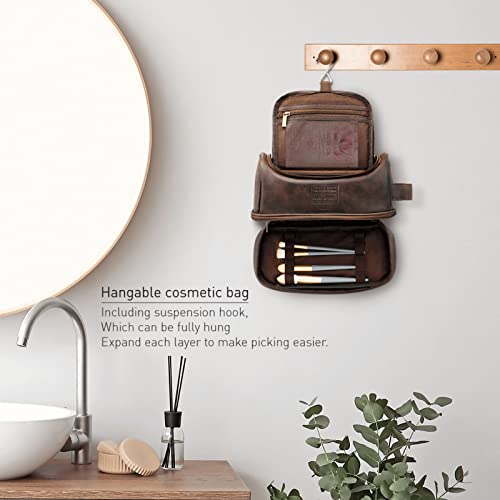 Bible Ecclesiastes 3:1 Carved Leather Toiletry Bag For Women Men Water Resistant Shaving Bag For Travel Brithday Gifts For Women Men #TOP4