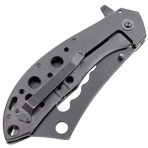 Snake Eye Tactical Every Day Carry Mini-Cleaver Style Blade Gaint Folding Knife | Outdoor Survival Pocket Knife |One Hand Knife |Made Of Stainless Steel-Blade (Bk) #TOP6