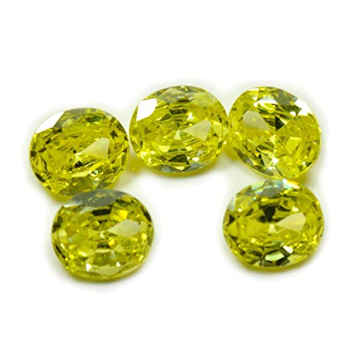 Imitation zircon cubique ovale lot 5 gemmes pour remplacer vos pierres perdues