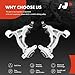 A-Premium 2 x Front Lower Control Arm, with Ball Joint & Bushing, Compatible with Infiniti & Nissan - 2008-2023 - Q50 QX50 Q60 G37 EX35 EX37 & 370Z