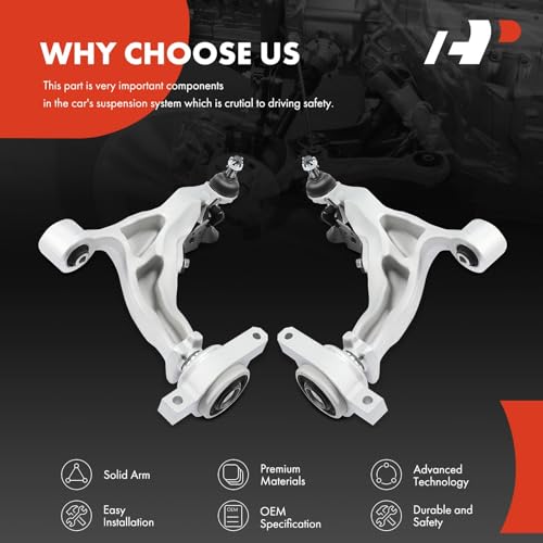 A-Premium 2 x Front Lower Control Arm, with Ball Joint & Bushing, Compatible with Infiniti & Nissan - 2008-2023 - Q50 QX50 Q60 G37 EX35 EX37 & 370Z by A-Premium - Image 6