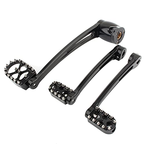 Lingdu Motorcycle Brake Arm Kit Mx Style Shift Lever Shifter Pegs For Road King Tri Glide Street Electra Glide Ultra Limited Flh Flt 2014-2020, Black #TOP2