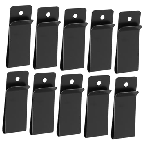 POPETPOP 10 Clips Metálicos para Cinturón Accesorios para Equipaje Resistentes para Llaves Fundas Artículos De Viaje De Acero Al Manganeso Color Negro