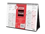 Finocam - Calendario 2024 Neutro de Sobremesa para Escribir Enero 2024 - Diciembre 2024 (12 meses) Neutro Euskera