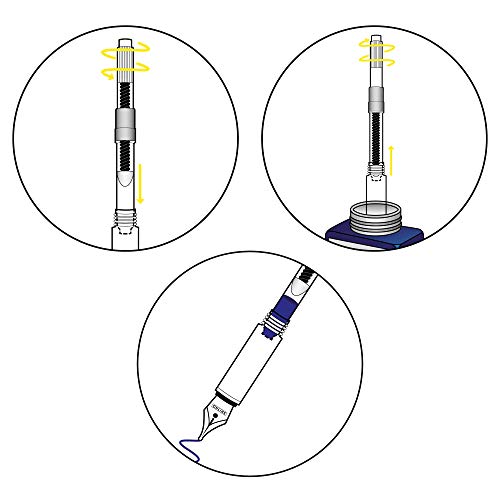 ONLINE Tinten-Konverter Vorteilspack, 3 Converter für Standard-Füllhalter, zum Nachfüllen aus dem Tintenglas, Steckkonverter für Füller diverser Hersteller, Maxipack