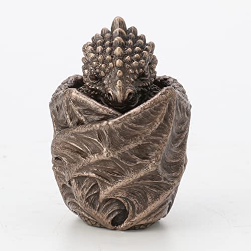 Statue bébé dragon résine Veronese Design statuette bronze 8,9cm - 3