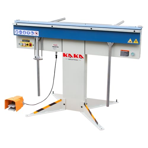 KAKA INDUSTRIAL Sheet Metal Brake,48-Inch Magnetic Box and Pan Brake,6-Ton 16-Gauge (0.06 Inch) Capacity Electro Metal Break, 220V SP with Foot Pedal Control Siding Brake, Includes Clamp Bars EB-4816M