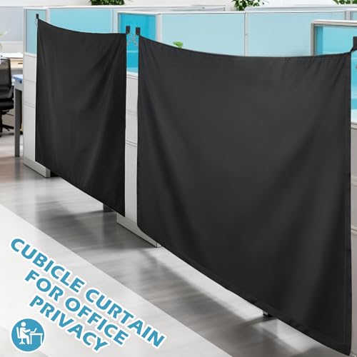 image for LILXIU 78 X 53 Inch Cubicle Curtain for Office, Blackout Privacy Curta