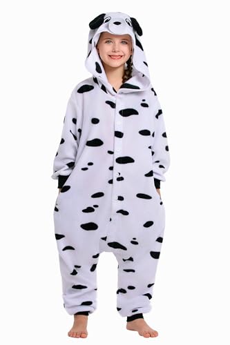 CANASOUR Kids Girls Dalmatian Halloween Cosplay Costume Onesie Pajamas 125