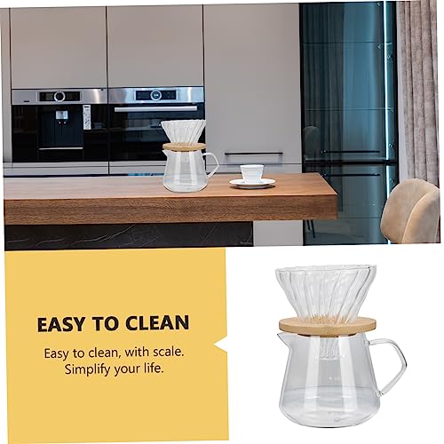 VOSAREA 2 Conjuntos De Tigela De Filtro Para Cafeteira Manual De Madeira