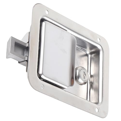 Manija de Paleta de Puerta, Pestillo de Puerta Al Ras Fácil de Instalar Pestillo de Puerta Acero Inoxidable Fuerte Y Resistente para Gabinete de Metal