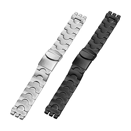 Bracelet de montre en acier inoxydable 19mm robuste avec interface dentée - 5