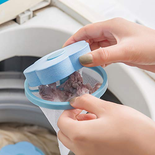 NUOBESTY 12 peças de bolsa de filtro de lavagem de máquina de lavar, apanhador de cabelo de lavadora
