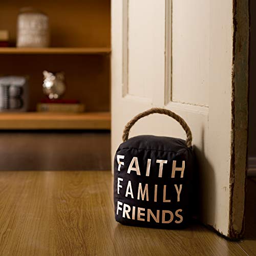 Pavilion Gift Company 72159 Faith Family Friends Door Stopper, 5 by 6-Inch, Gray, White, 5 x 6 Inches - Image 3