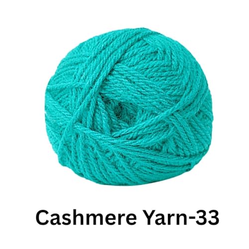 Image of VCR Peacock Blue Cashmere Knitting Yarn, 100 Grams Hank, 265 Meters Length, Acrylic 75% and Nylon 25%, Soft Crosia Thread for Crochet and Knitting, Suitable for Sweaters, Pullovers and Jackets