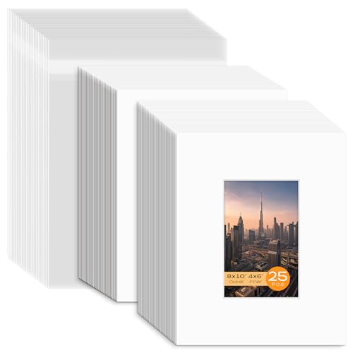 Passe-partout biseauté blanc 20x25 de qualité musée avec carton et sachet sans acide