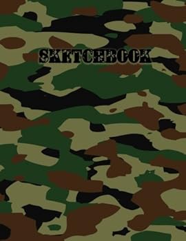 Paperback Sketchbook: Army Camouflage, 140 Page Blank Drawing Book To Sketch Your Style (8.5x11) Book