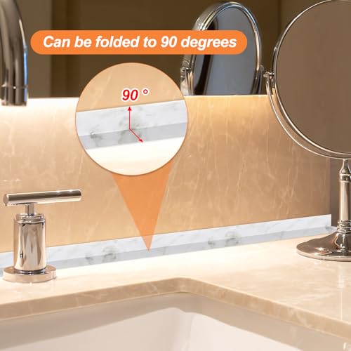 Image of PATIKIL Caulk Tape Waterproof Self Adhesive, PVC Toilet Caulking Sealant Strip Bathtub Caulk Sealing Strip Tape for Bathroom Kitchen Countertop, Slate Stone Pattern (1.5 Inch x 5 Ft)