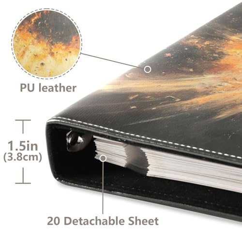 Álbum de Fotos Scrapbook de Cuero PU Adhesivo DIY con 40 Páginas y 3 Anillos miniatura 4