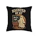 Haunted by 67 Ghost Math Joke Student Halloween Nerd Teacher Throw Pillow
