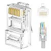 Cat6 / Cat5e RJ45 Pass Through Connector Bundle with Crimping Tool