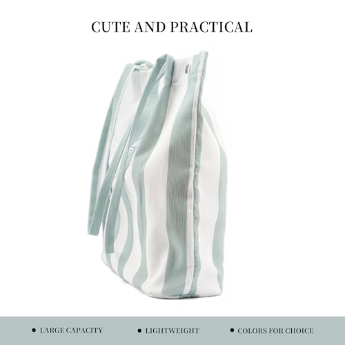 Image of Corduroy Tote Bag Cute Tote Bags for Women Shoulder Bag with Inner Pocket for Work Beach Travel and Shopping Grocery