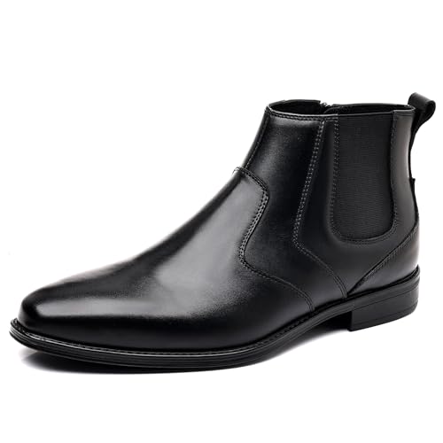 Image of Holy dove Chelsea Boots Men - Genuine Leather,Chelsea Boots for Men with Side Zipper, Casual Slip-On Ankle Boots, Chukka & Oxford Style Dress Boots