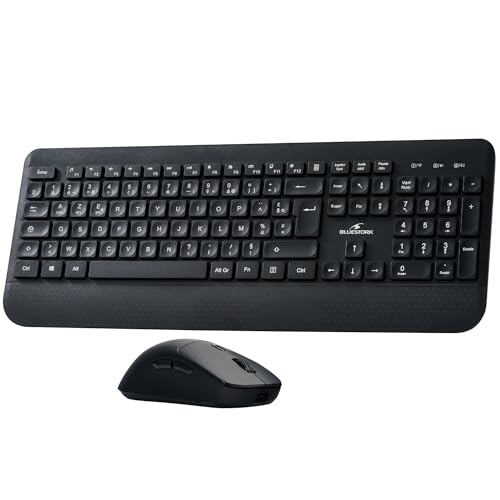 Bluestork - Pack Office R2 - Ensemble Clavier Souris Double Connexion Bluetooth / 2.4 Ghz - Clavier sans Fil AZERTY FR, Rechargeable et Souris sans Fil Légère - 120h d'Autonomie - PC/Tablette/Mobile
