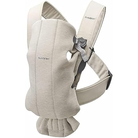 BabyBjörn Baby Carrier Mini, 3D Jersey, Light Beige Cover