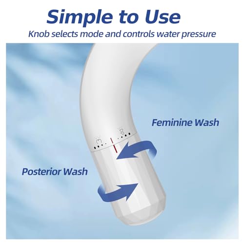 SAMSICHI Bidet Attachment for Toilet, 2 Pack Retractable Cold Water Bidets for Existing Toilets, Bidet Toilet Seat Attachment for Frontal & Rear Wash, Bidet Attachment with Water Pressure Control - Thumbnail 5