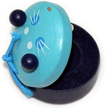 OFKPO 6 Pcs Wooden Cartoon Animal Castanets, Early Education Musical Instruments Toys for Baby Children Kids