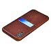 Dockem Virtuosa M1 Wallet Case for iPhone Xs Max: Built-in Metal Plate, Designed for Magnetic Mounting: Ultra Slim Top Grain Genuine Leather Card Case: M-Series [Brown]