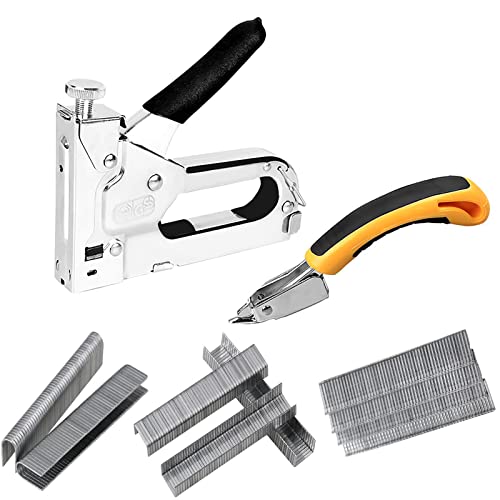 Graffatrice Manuale Professionale 3 in 1 con Levapunti e Set Sparapunti: Multifunzione con 6050 Graffette per Mobili, Decorazione d'Interni, DIY