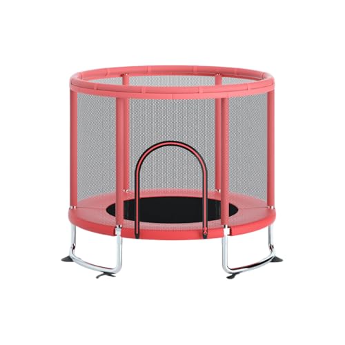 taefyiaszトランポリン 室内 子供用 【亜鉛メッキ鋼構造 静音設計 高弾力 耐荷重300KG 高さ調節可能】5 in 1 トランポリン サンドバッグ・ハンモック・鉄棒・バスケットボール・バスケットボールフープ付き 1?3人用 (直径1.4mの円形手
