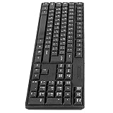 Dioche Board Arabska Klawiatura Klawiatury Komputerowe Ergonomiczna Konstrukcja USB Przewodowa Dwujęzyczna Arabska Angielska Klawiatura Mechaniczna do Gier i Użytku Biurowego - Trwała, Wygodna,