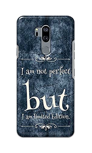 Image of Printed Hard Back Cover Case for LG G7 ThinQ | LG G7 Plus Back Cover (I Am Not Perfect I Am Limited Edition) -1803