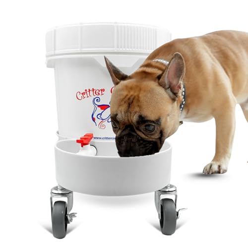 Gravity Water Bowl for Cats: Dogs & All Pets 3.5 Gallon. Top Fill Automatic Water Dispenser for Cat, Quiet, No BPA & Made in USA. Auto Water Dog Bowl for Daycares, Multi Pet Homes and Busy Parents