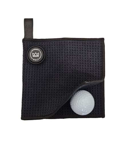 Image of Small Magnetic Golf Towel - Golf Ball Towel Small Golf Greens Towel - Golf Ball Cleaner Towel for Around The Greens - Golf Pocket Towel and Magnet Golf Hand Towel