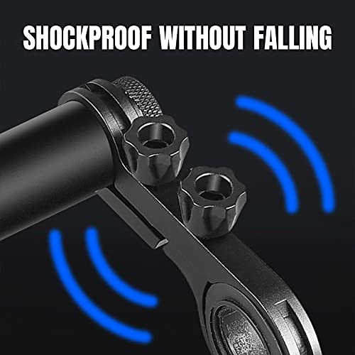 EKDJKK USB Charging Bicycle Handle Extender Bracket, Aluminum Alloy Bike Handlebar, Bicycle Handle Extender for Holding Bicycle Speedometer, GPS, Phone Mount Holder (Black)