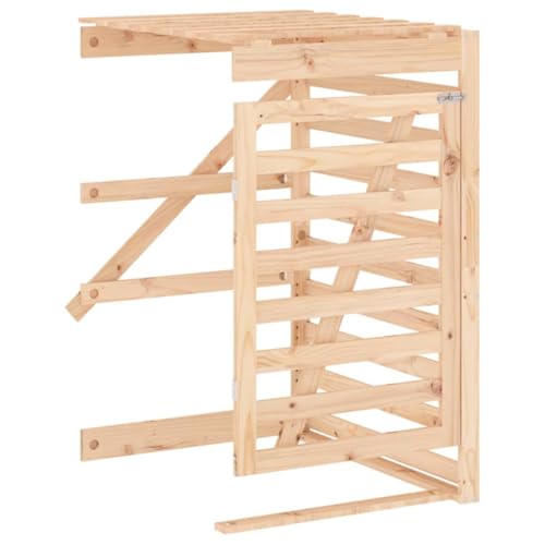 YAFF Wheelie Bin Storage Extension Solid Wood Pine,Household Supplies,Waste Containment Accessories,Waste Container Enclosures,825107