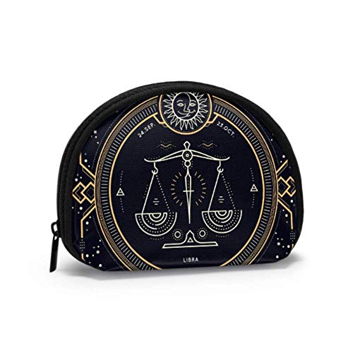 Preisvergleich Produktbild Nette Geldbörse für Frauen Sternbild Sternzeichen Waage Tasche Münzgeldbörse Junge Geldbörse mit Reißverschluss Mini Kosmetik Make-up Taschen für Frauen Mädchen Party Geschenke und Dekorationen