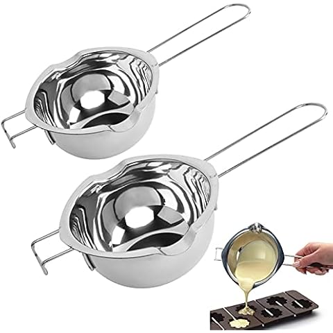 mellystore 2pcs Cazo para Baño María de Acero Inoxidable Cover