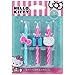 Hello Kitty® Birthday Cake Candles | 6 Birthday Candles for Cake Decorations, Pink & Blue Striped Candles, Cupcake Toppers for Hello Kitty® Party
