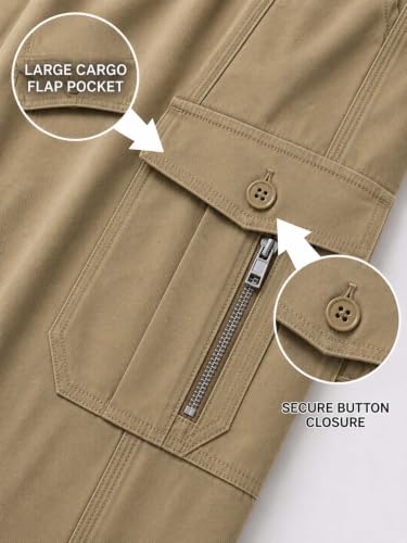 Image of Lymio Men Cargo | Cotton Cargo Pants for Men | Regular Fit High Rise Solid Pants (117-120)