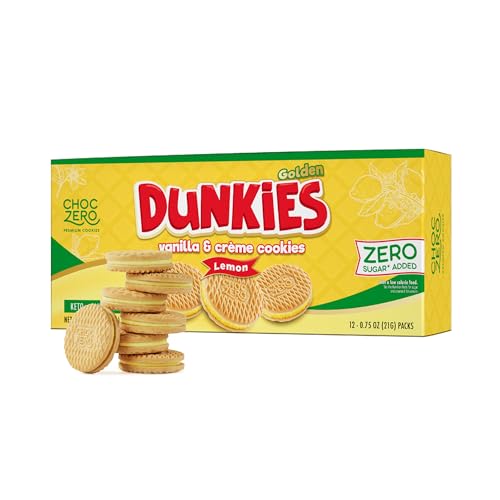 ChocZero Lemon Dunkies – Sugar Free Lemon Sandwich Cookies, Keto