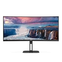 AOC CU34V5C - 34 Zoll WQHD Curved Monitor, Lautsprecher, höhenverstellbar (3440x1440, 100 Hz, HDMI, DisplayPort, USB-C, USB Hub) schwarz